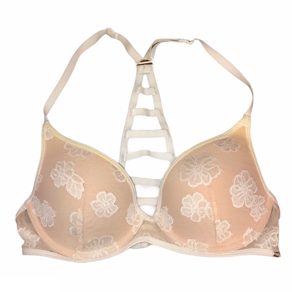 VICTORIA’S SECRET PINK Lace Ladder Back Bra 32C